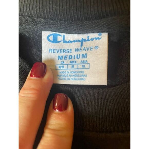 Vintage Original Felt Champs Logo Sweatshirt (M) - Picture 5 of 6